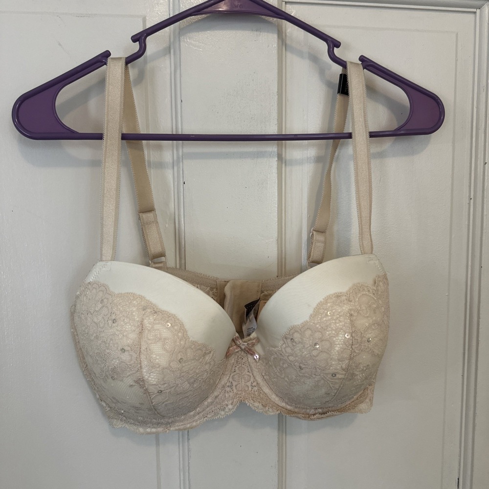 Victorias Secret Dream Angels Demi Bra‎ - 36DD - NWT  Underwire ~Sparkly~ Ivory